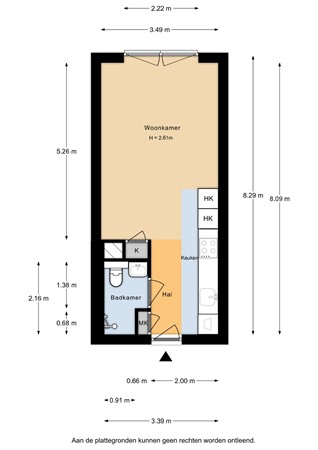 Floorplan - Welnastraat 581, 1096 GJ Amsterdam